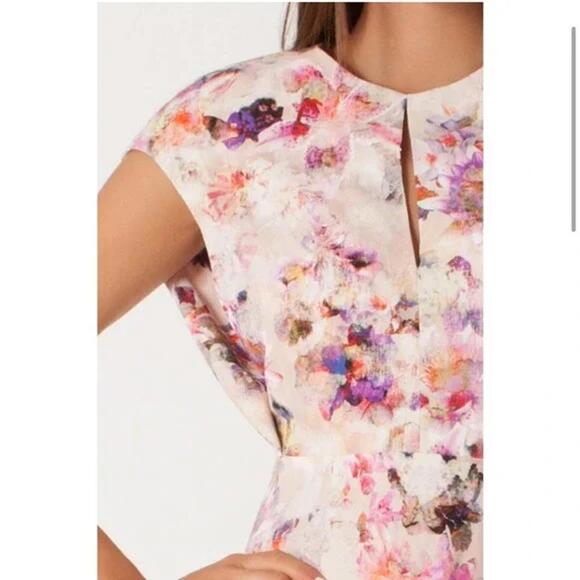 Black Halo Yoomi Watercolor Sheath‎ - Dress Size 2 - NWOT - Picture 6 of 8